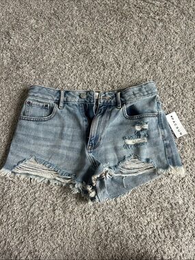 PacSun Light Blue Distressed Denim Cutoff Shorts